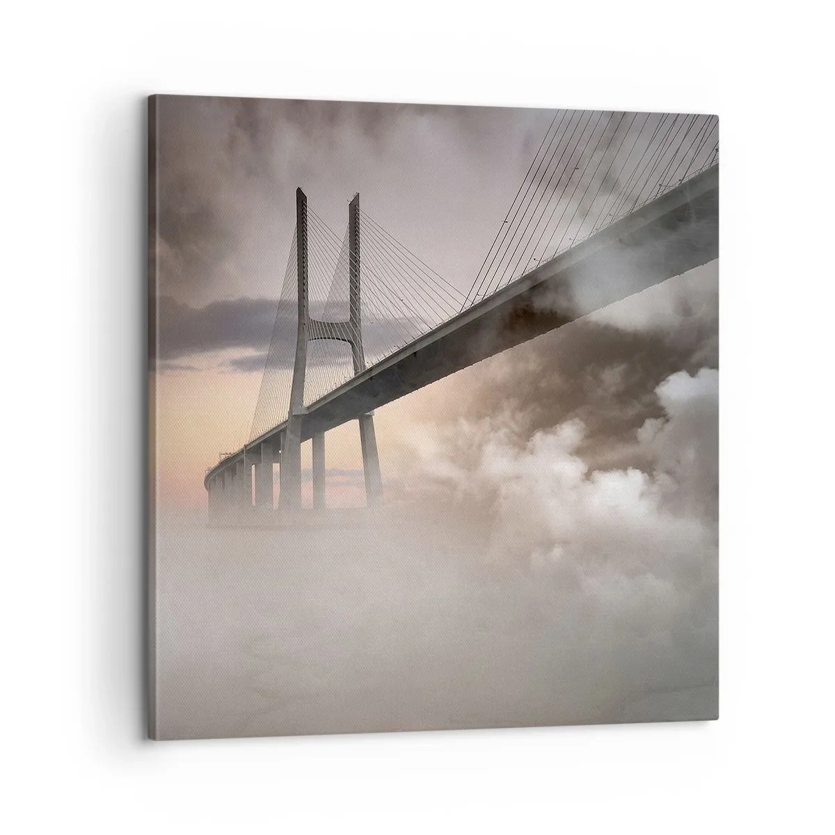 Canvastavla - Bild på duk - Vid en flod som inte finns - 60x60 cm