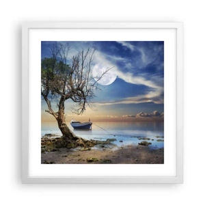 Affisch i vit ram - Är det slut eller början? - 40x40 cm