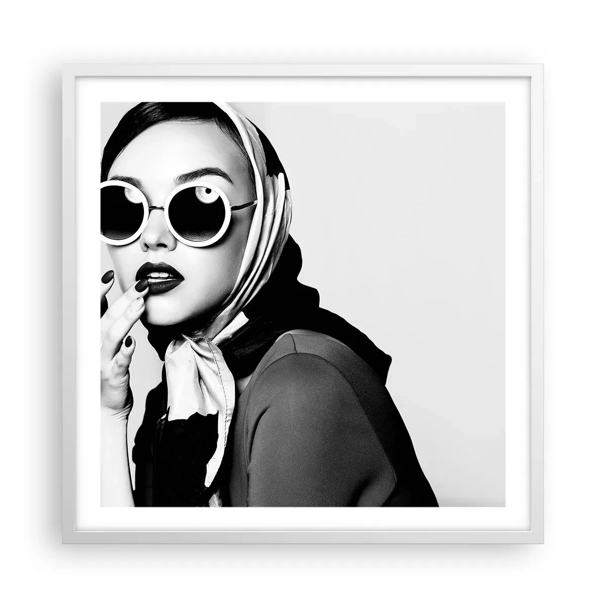 Affisch i vit ram - Hälsningar från 60-talet - 60x60 cm