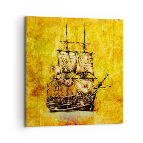 Canvastavla - Bild på duk - Mot Tortuga! - 50x50 cm