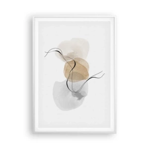 Affisch i vit ram - Luftpärlor - 70x100 cm
