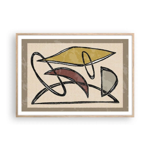 Affisch i ram av ljusek - Vertikaler och nivåer - 100x70 cm