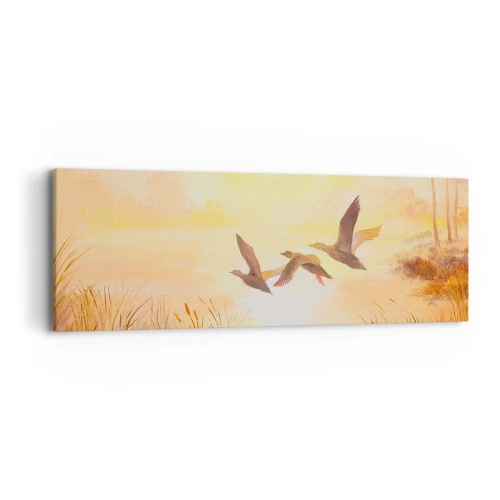 Canvastavla - Bild på duk - Början av en lång resa - 90x30 cm