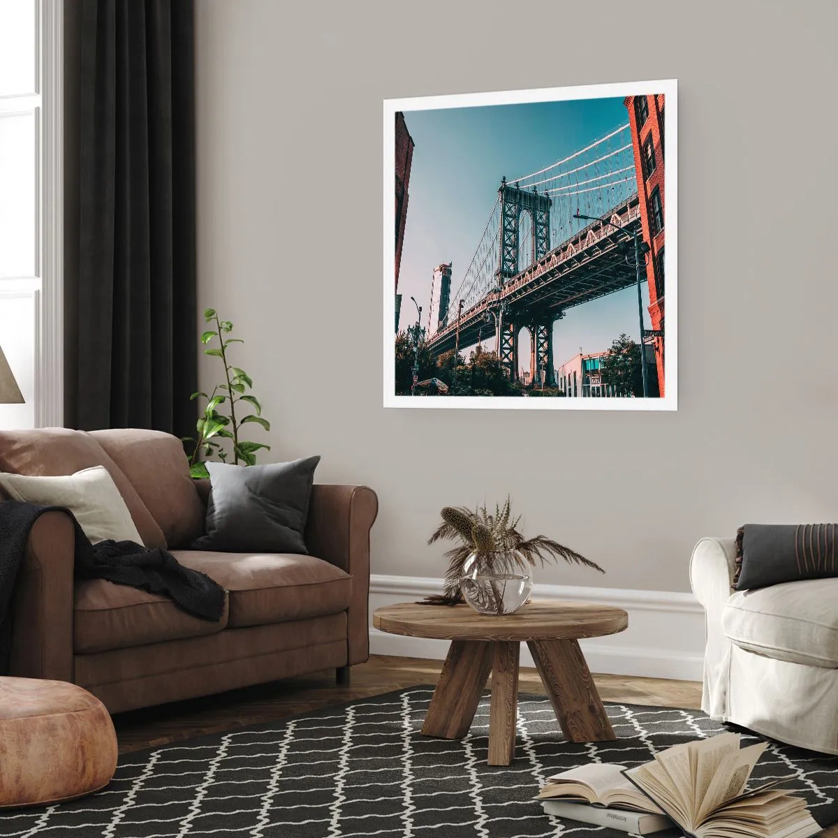 Affisch - Över stadens vågor - 40x40 cm
