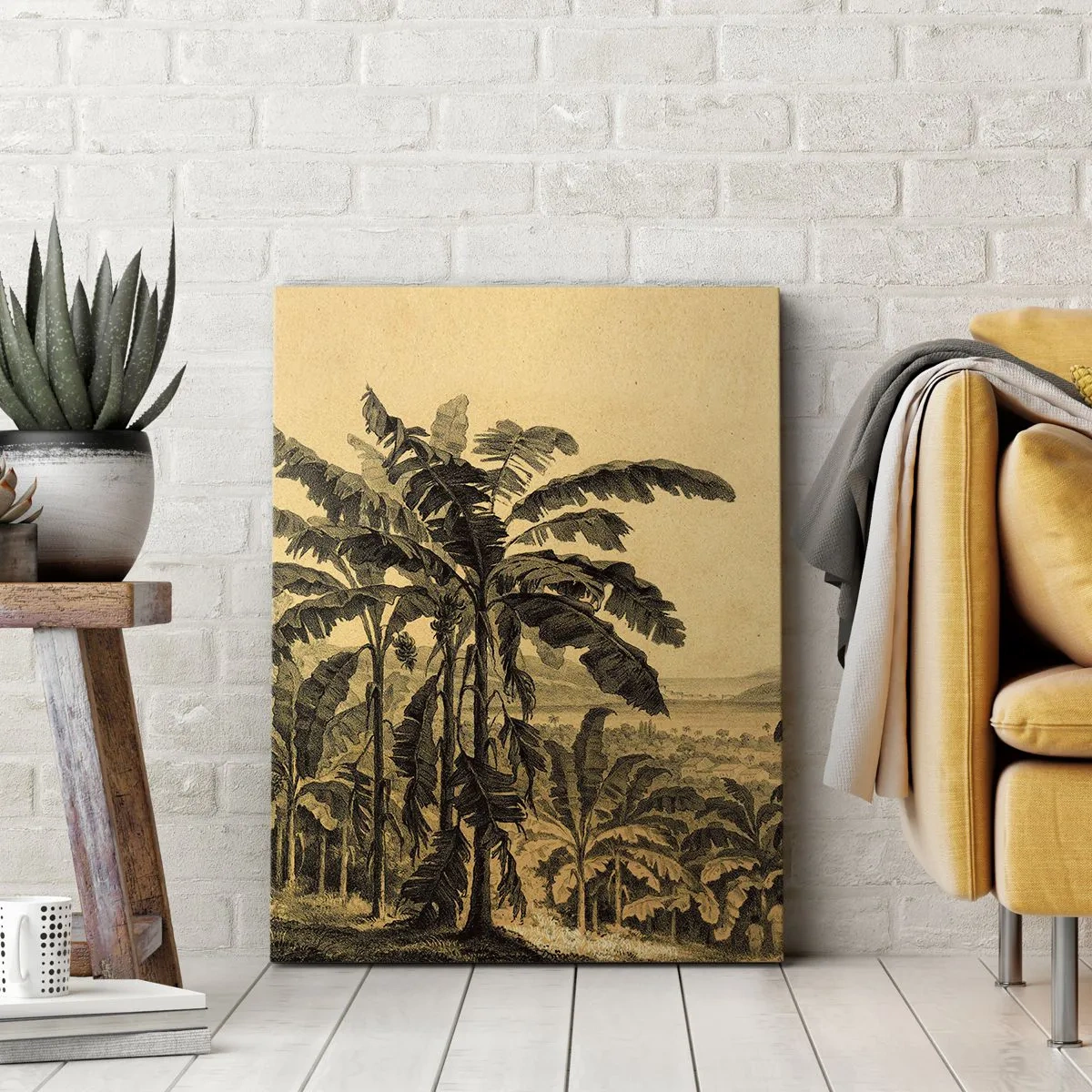 Canvastavla - Bild på duk - I kolonial stämning - 45x80 cm