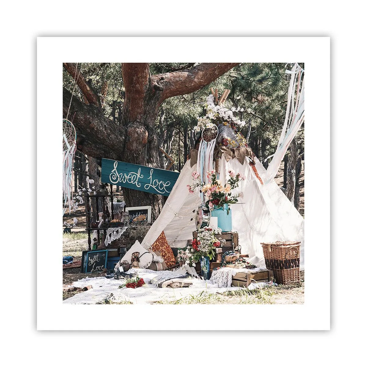 Affisch - Make love… - 40x40 cm