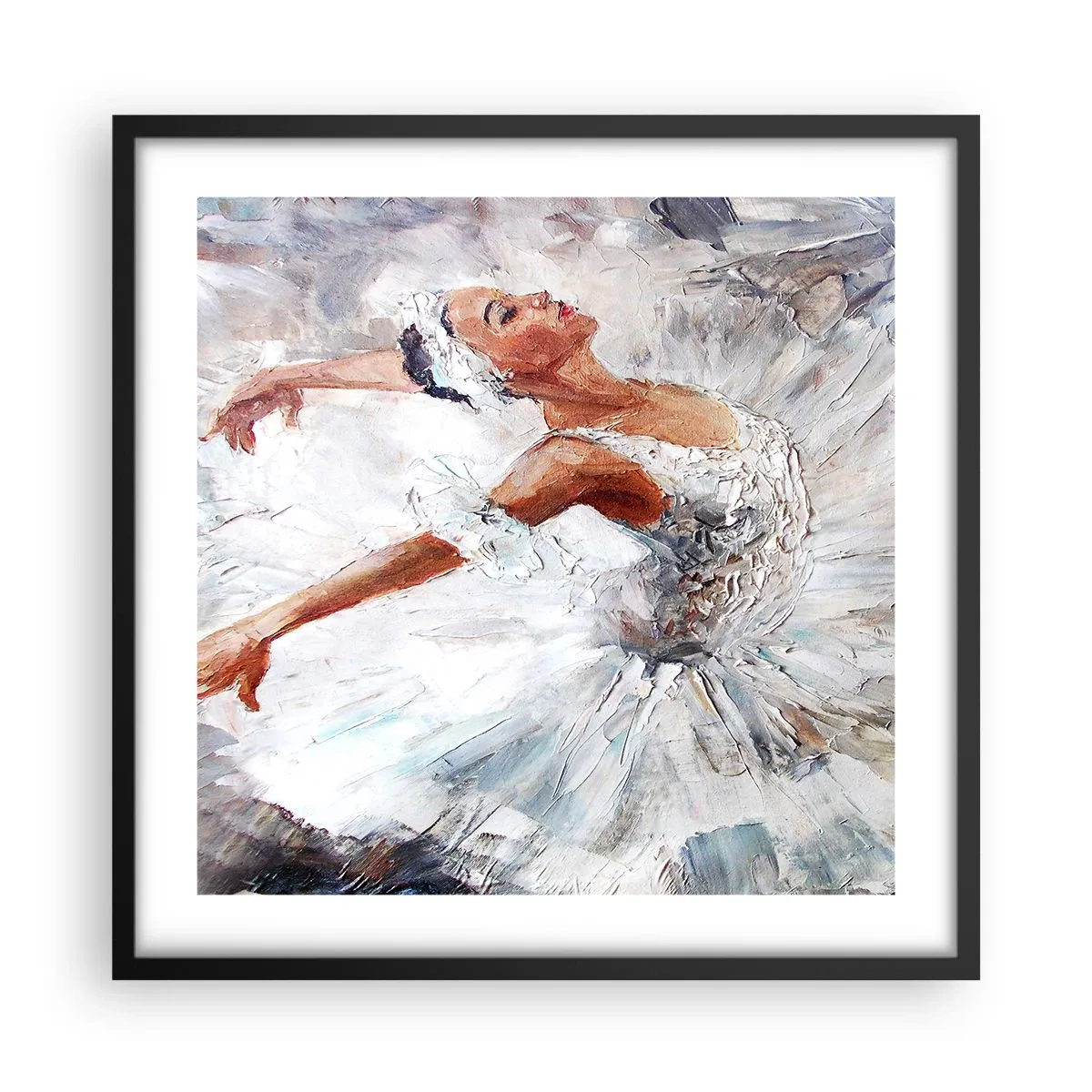 Affisch i svart ram - Fin och lätt som tyll - 50x50 cm