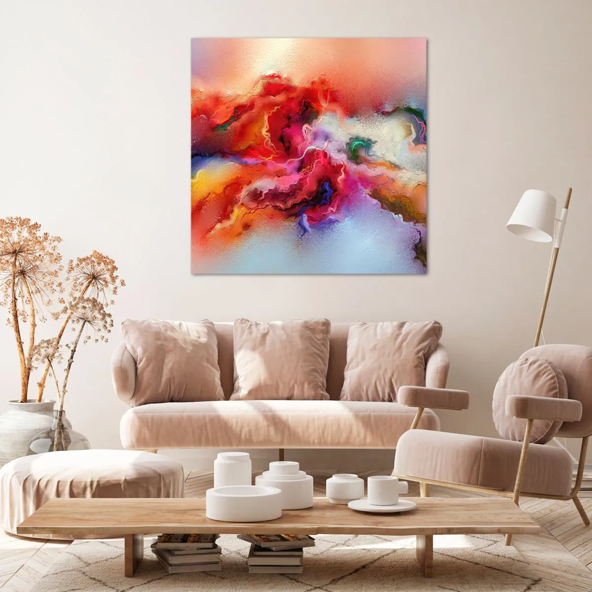 Canvastavla - Bild på duk - Fåna drömmarna - rök - 60x60 cm