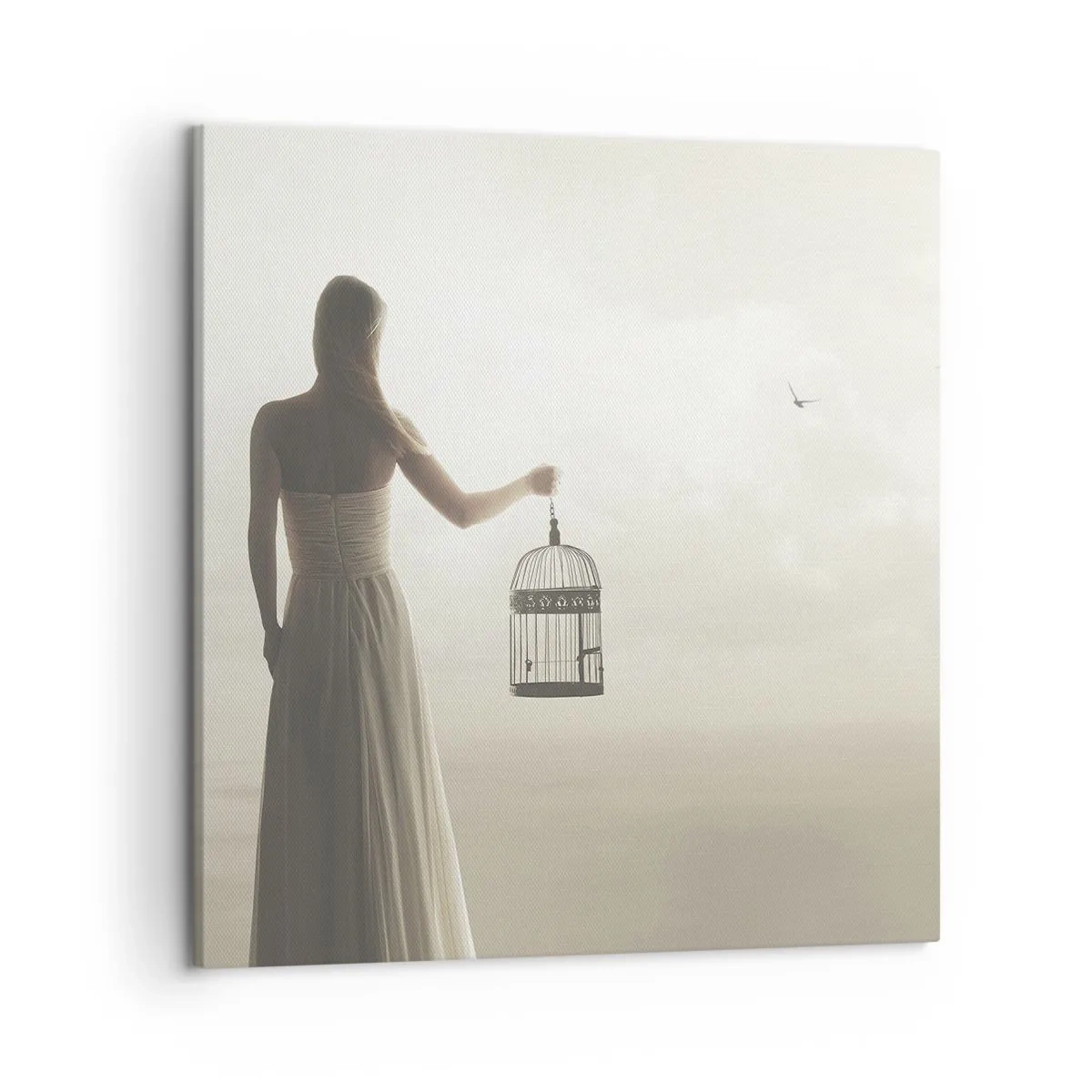 Canvastavla - Bild på duk - Var fri - 50x50 cm