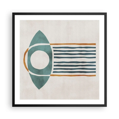 Affisch i svart ram - Tecken och ritualer - 60x60 cm