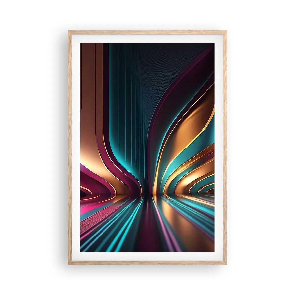 Affisch i ram av ljusek - Ljusets arkitektur - 61x91 cm