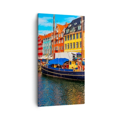 Canvastavla - Bild på duk - Glad kaj - 45x80 cm