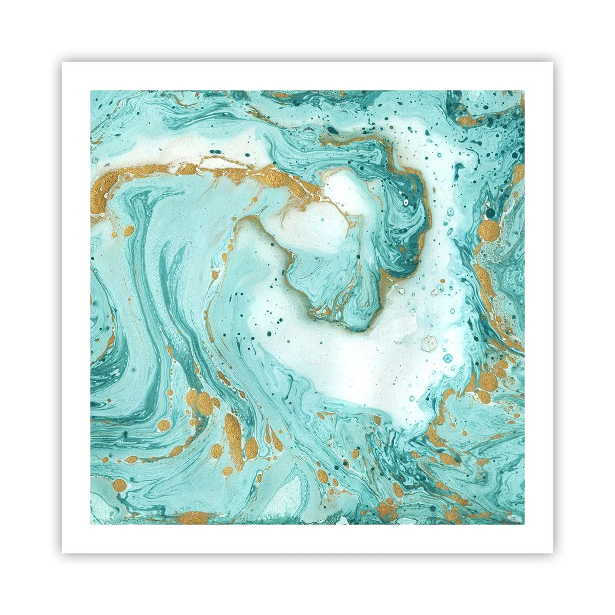 Affisch - Under stora vågen från Edo-tiden - 60x60 cm