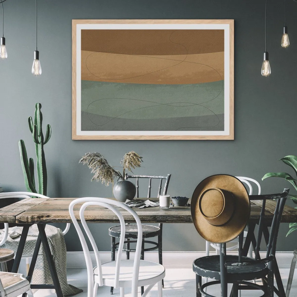 Affisch i ram av ljusek - Horisontell komposition - 50x40 cm