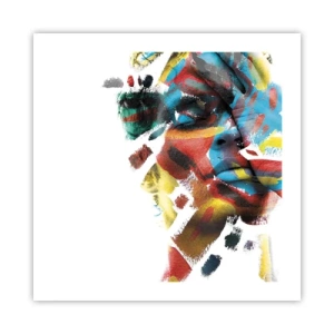Affisch - Färgrik personlighet - 50x50 cm