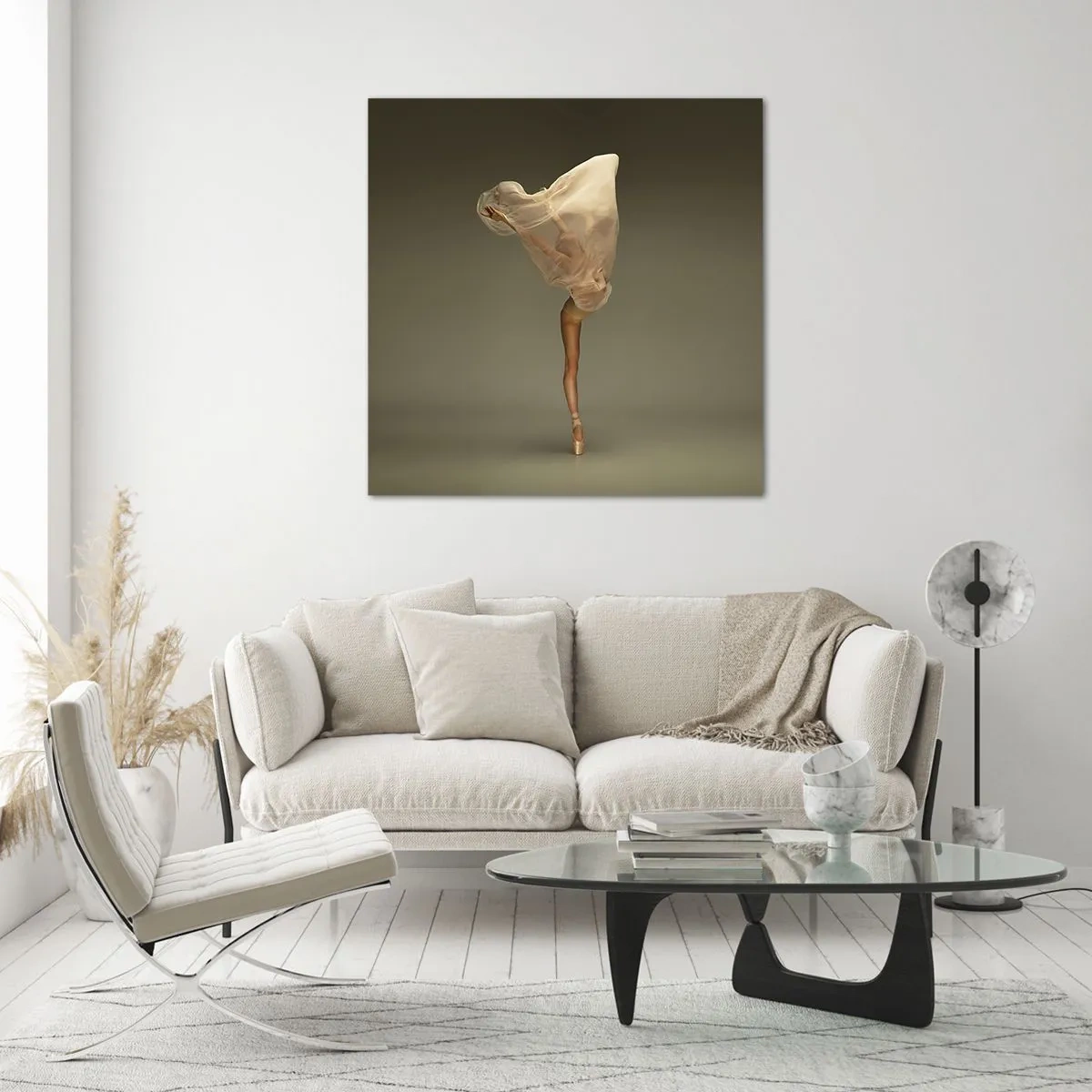 Glastavla - Bild på glas - Den lyfter snart - 30x30 cm