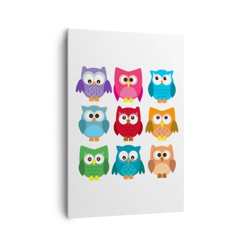 Canvastavla - Bild på duk - Att vara olika på roligt sätt - 70x100 cm