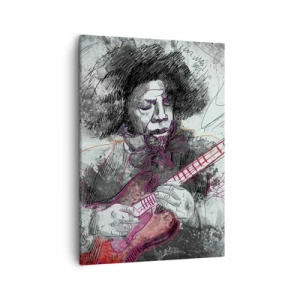 Canvastavla - Bild på duk - På musikens vågor - 50x70 cm