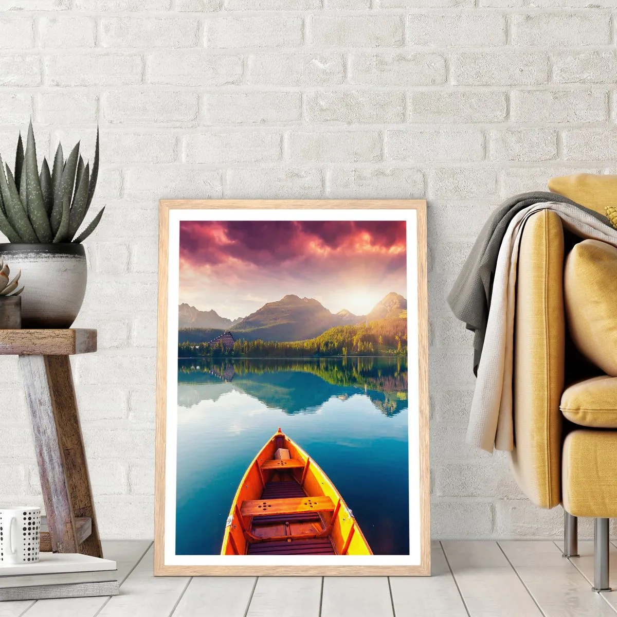 Affisch i ram av ljusek - Ingenting mot naturen - 70x100 cm