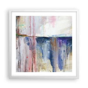 Affisch i vit ram - Färgrika intryck och associationer - 50x50 cm