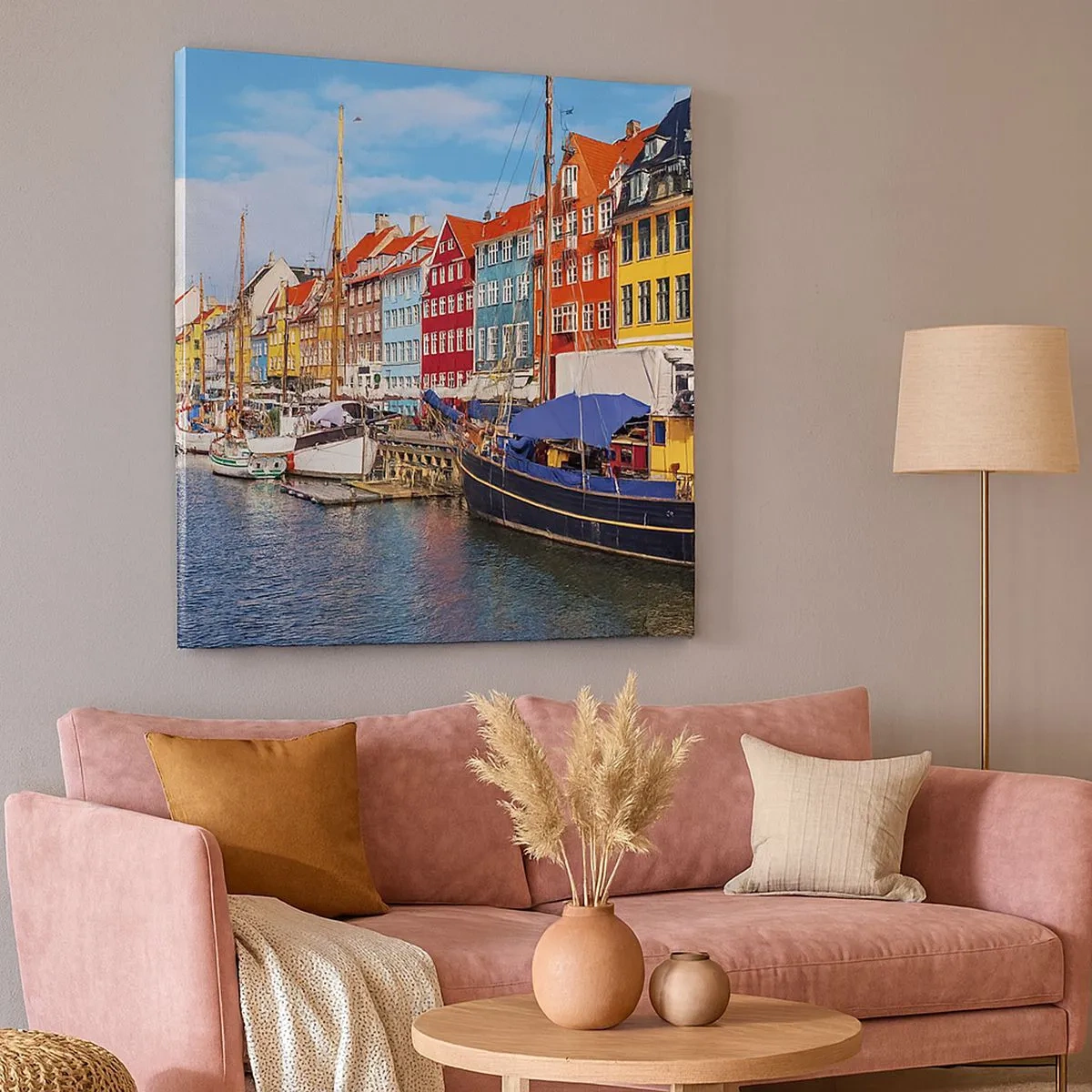 Canvastavla - Bild på duk - Glad kaj - 30x30 cm