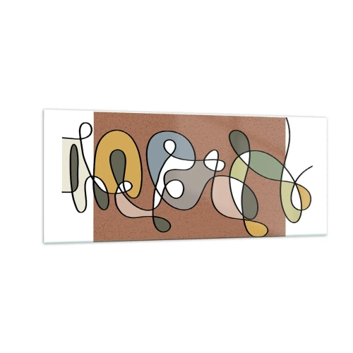 Glastavla - Bild på glas - En abstraktion värd att le åt - 100x40 cm