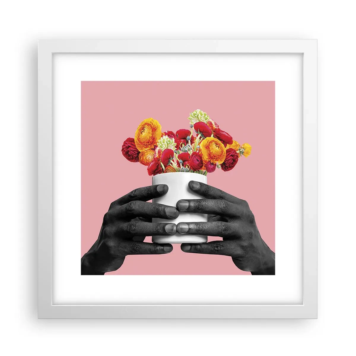 Affisch i vit ram - Livets apoteos - 30x30 cm