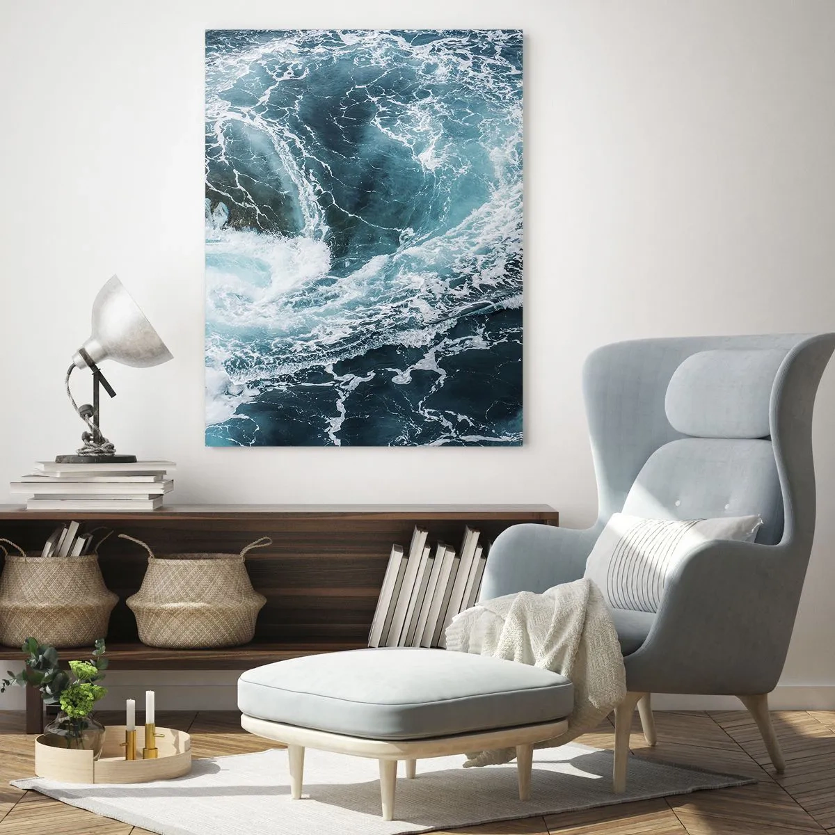 Glastavla - Bild på glas - Porten till jordens inre - 50x70 cm