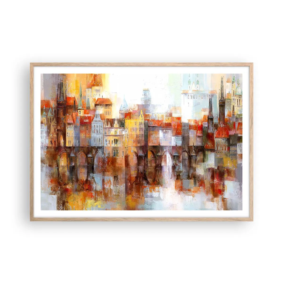 Affisch i ram av ljusek - Vackert under bron - 100x70 cm