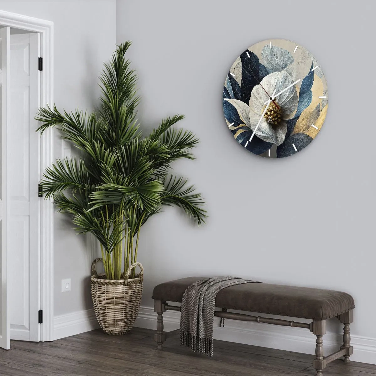 Väggklocka - Klocka på glas - Har ett hjärta av guld - 40x40 cm