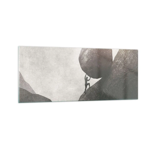 Glastavla - Bild på glas - Jag tror i strid mot hoppet - 100x40 cm