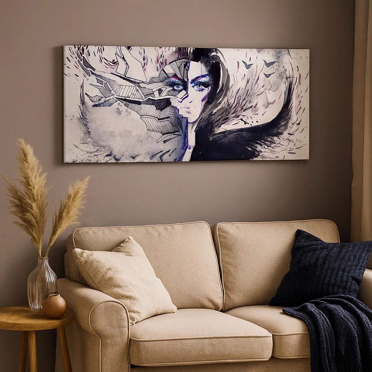 Canvastavla - Bild på duk - Demonisk och vacker - 30x30 cm