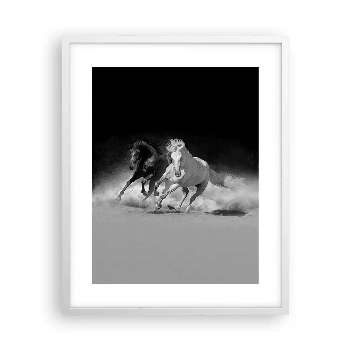 Affisch i vit ram - Frihetens galopp - 40x50 cm