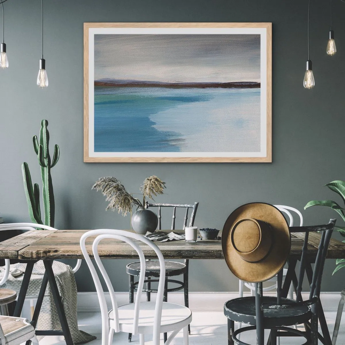 Affisch i ram av ljusek - Horisontellt landskap - 91x61 cm