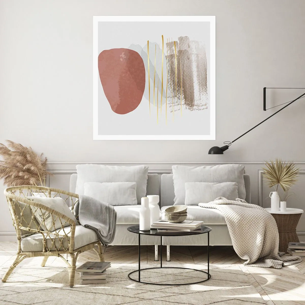 Affisch - Abstrakt pelargång - 40x40 cm