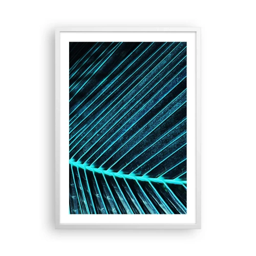 Affisch i vit ram - Grön textur - 50x70 cm