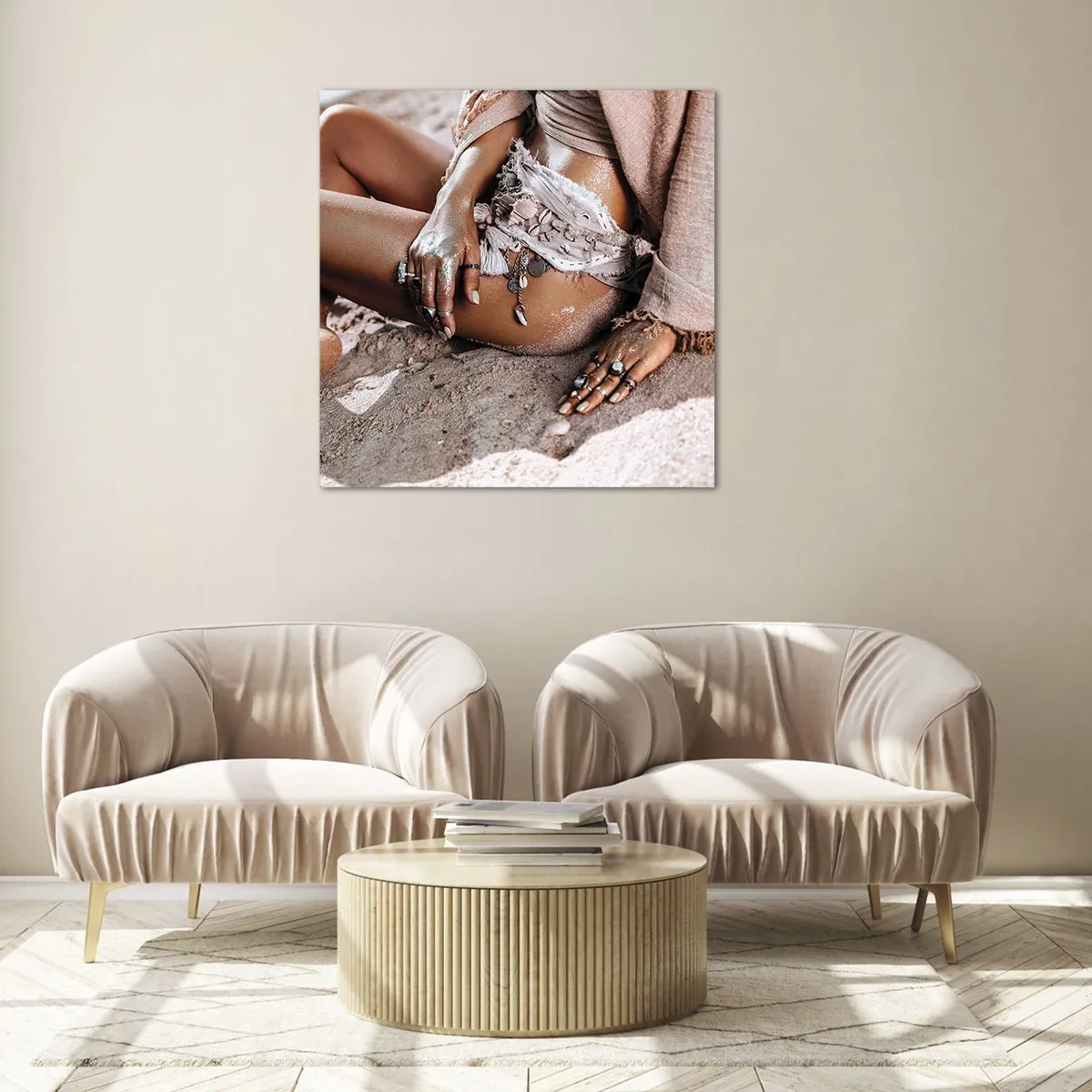 Glastavla - Bild på glas - Utkastad av vågorna? - 50x50 cm