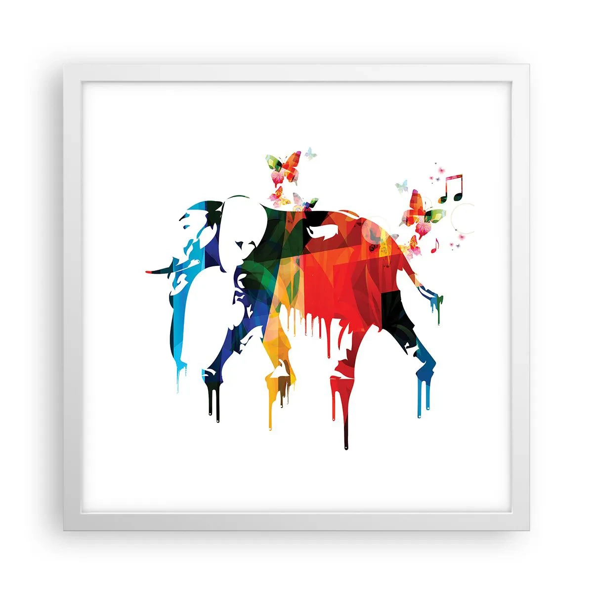 Affisch i vit ram - Var och en kan dansa - 40x40 cm