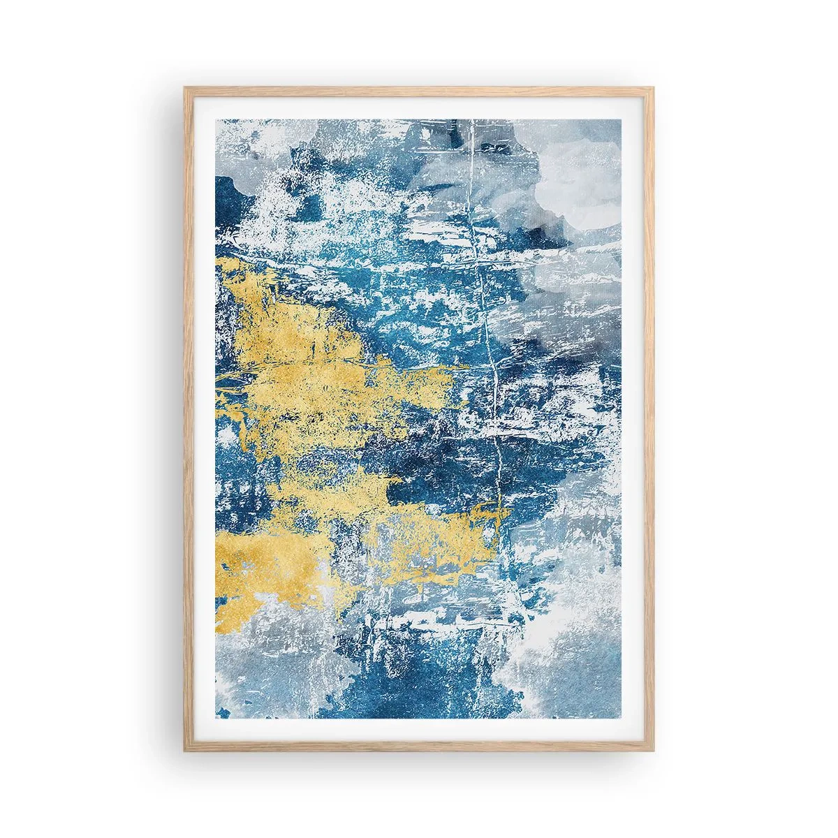 Affisch i ram av ljusek - En väderfylld abstraktion - 70x100 cm