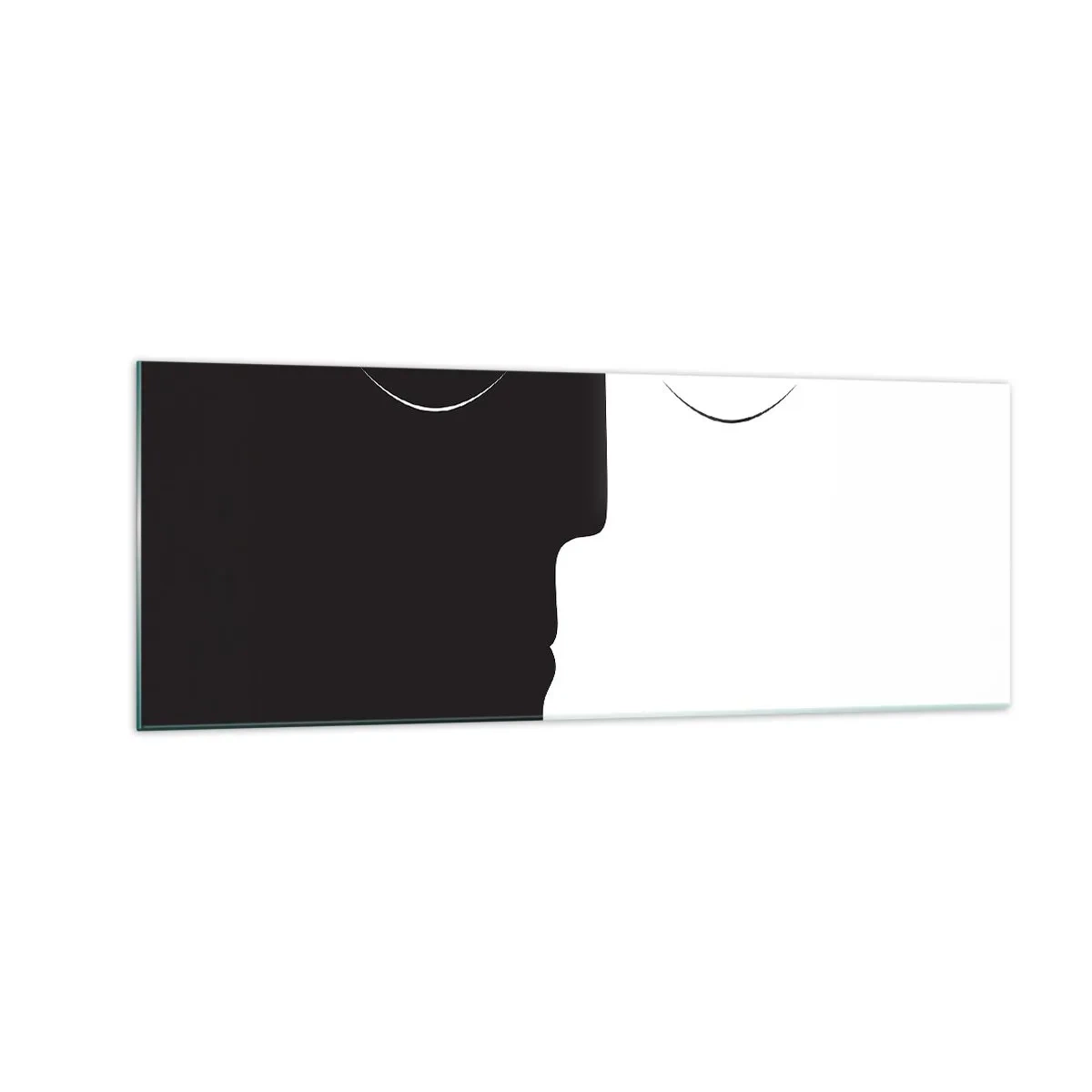 Glastavla - Bild på glas - Motsatsernas enhet - 140x50 cm