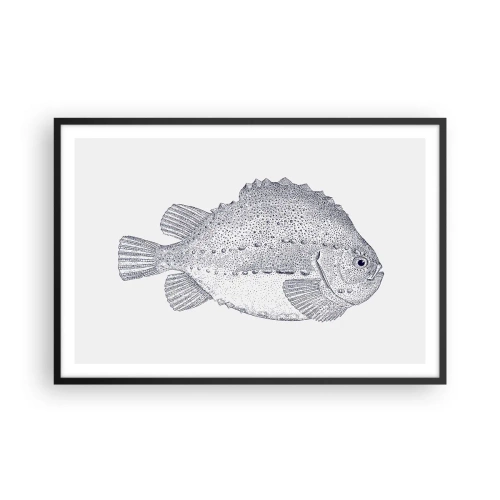 Affisch i svart ram - Till naturforskarens album - 91x61 cm