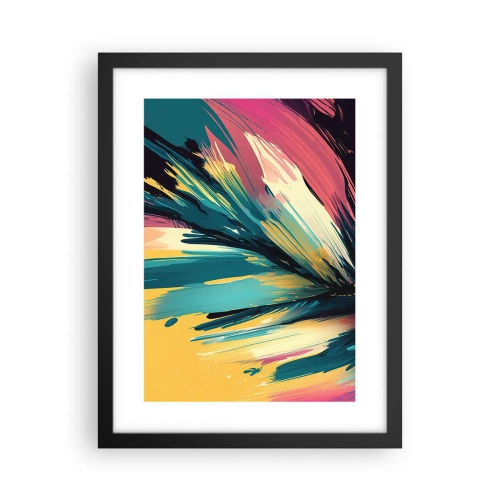 Affisch i svart ram - Komposition - en explosion av glädje - 30x40 cm