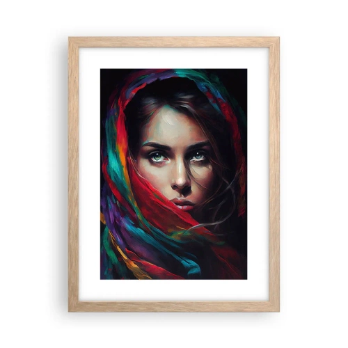 Affisch i ram av ljusek - Grönögd hemlighet - 30x40 cm