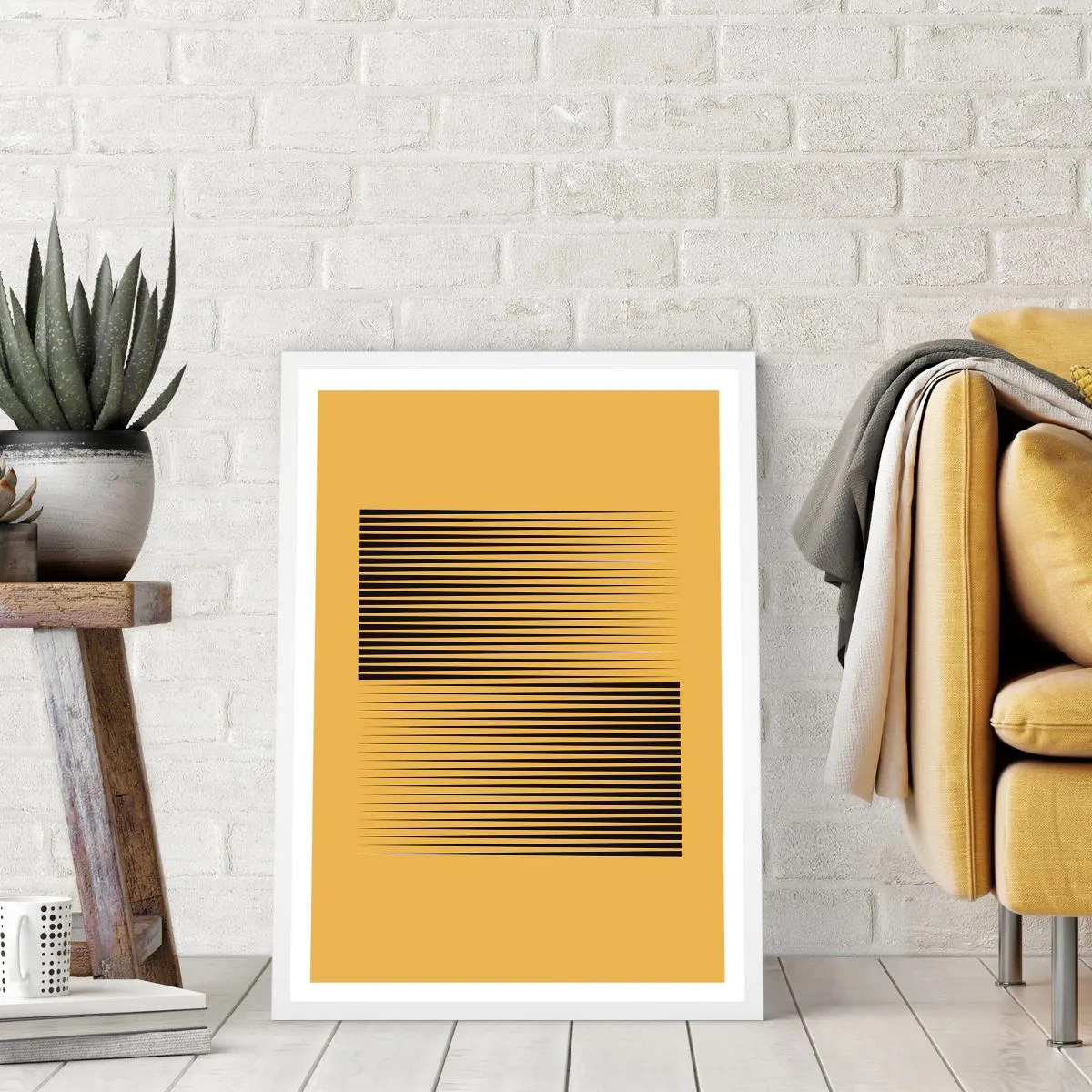 Affisch i vit ram - Motsatsernas kvadrat - 40x50 cm