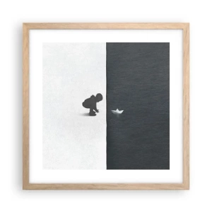 Affisch i ram av ljusek - En stor expedition - 40x40 cm