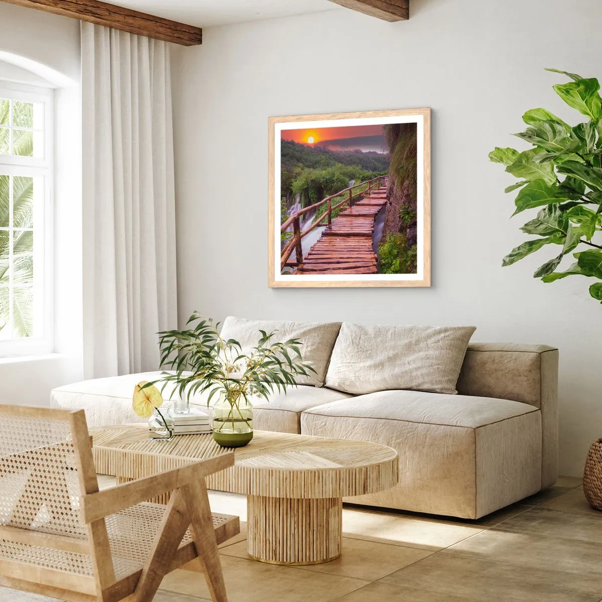 Affisch i ram av ljusek - Otrolig skönhet - 40x40 cm