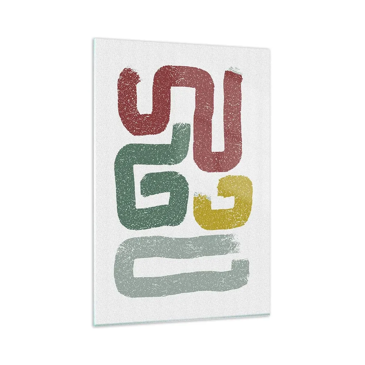 Glastavla - Bild på glas - På ett okänt språk - 80x120 cm