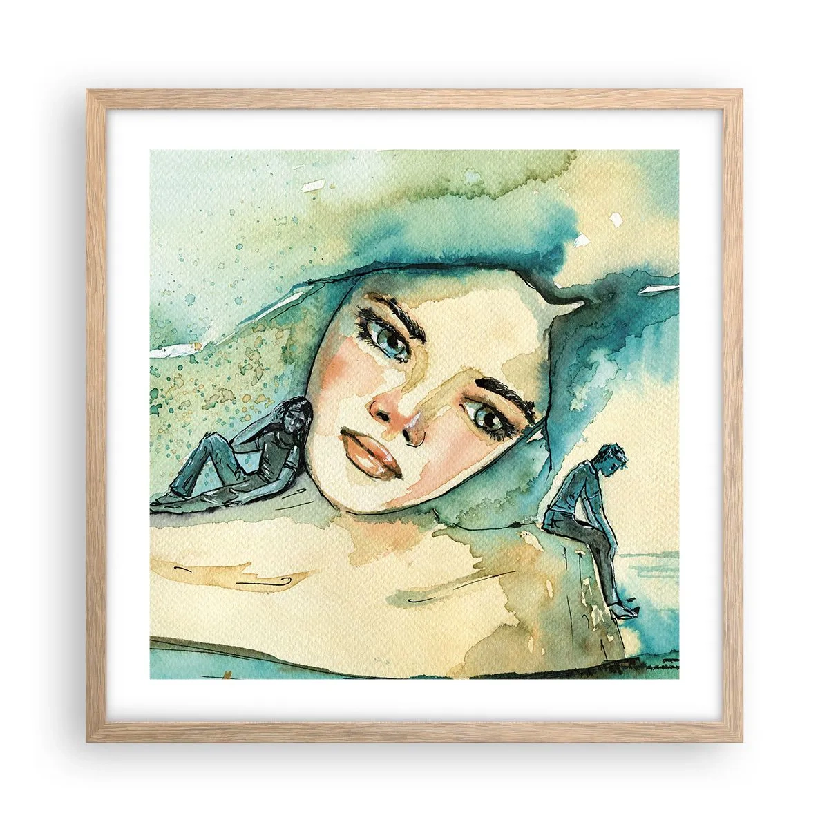 Affisch i ram av ljusek - Am I blue? - 50x50 cm