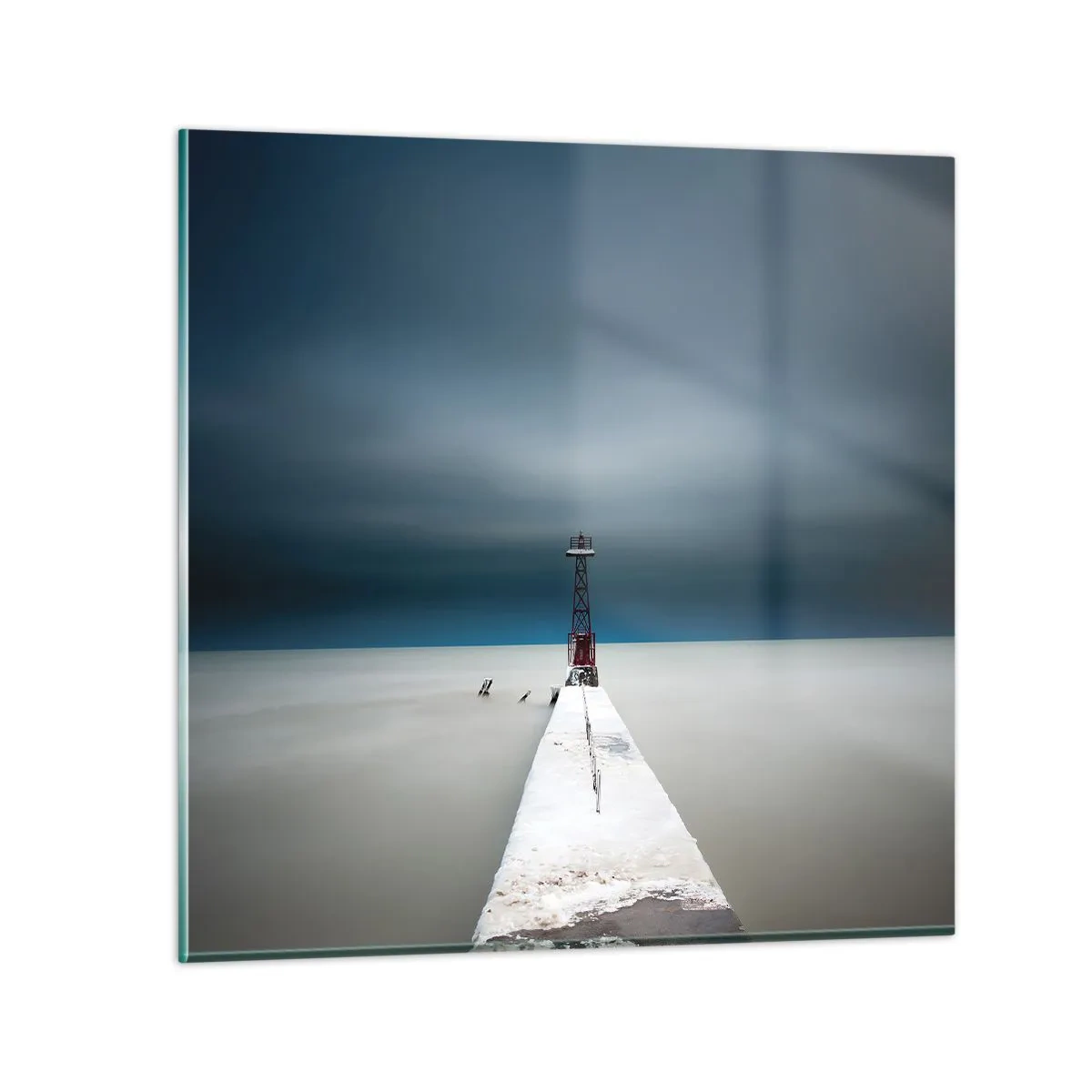 Glastavla - Bild på glas - Möta det oändliga - 40x40 cm