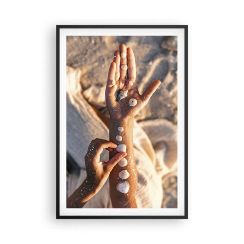 Affisch i svart ram - Skönhet inom handens räckvidd - 61x91 cm